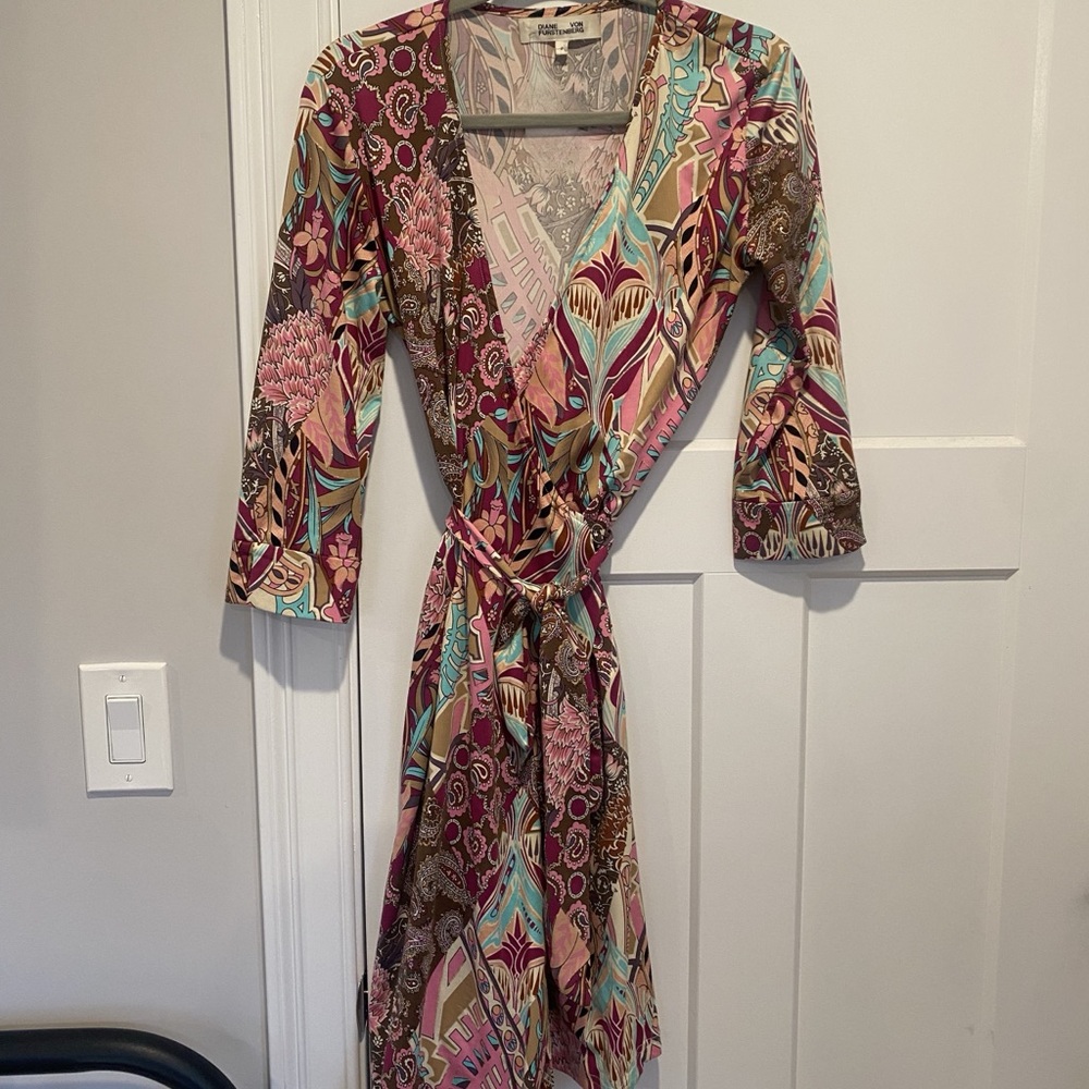 Diane von Furstenberg Wrap Dress with Paisley Print (NWOT)